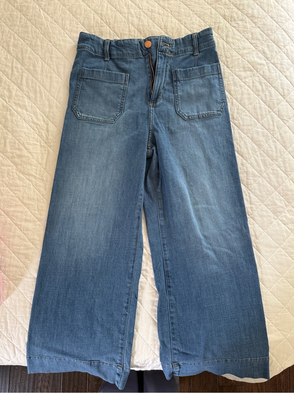 Lauren Conrad super high rise wildflower wide leg cropped pants